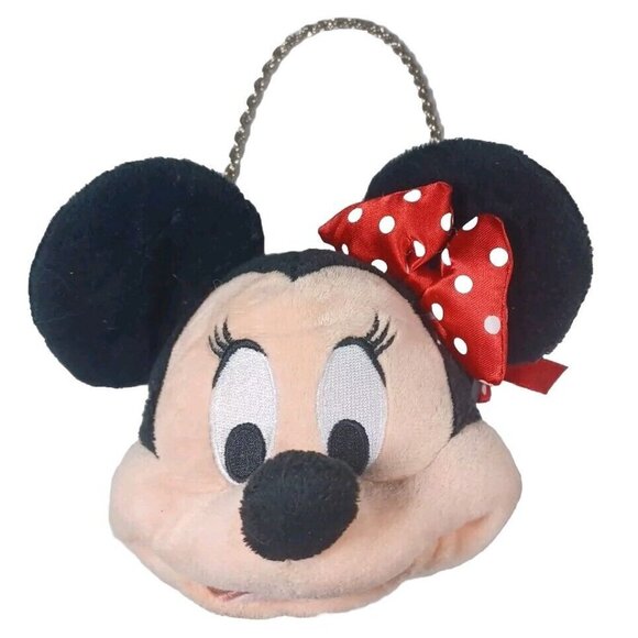 Disney Minnie Mouse Ears Red White Puffy Polka Dot Satin Bow Headband & … - Picture 4 of 6